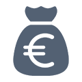 Un sacco di soldi con il simbolo dell'euro sopra.