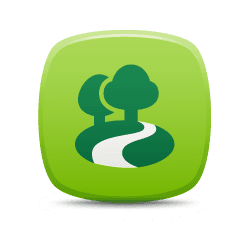 icon of trees and path