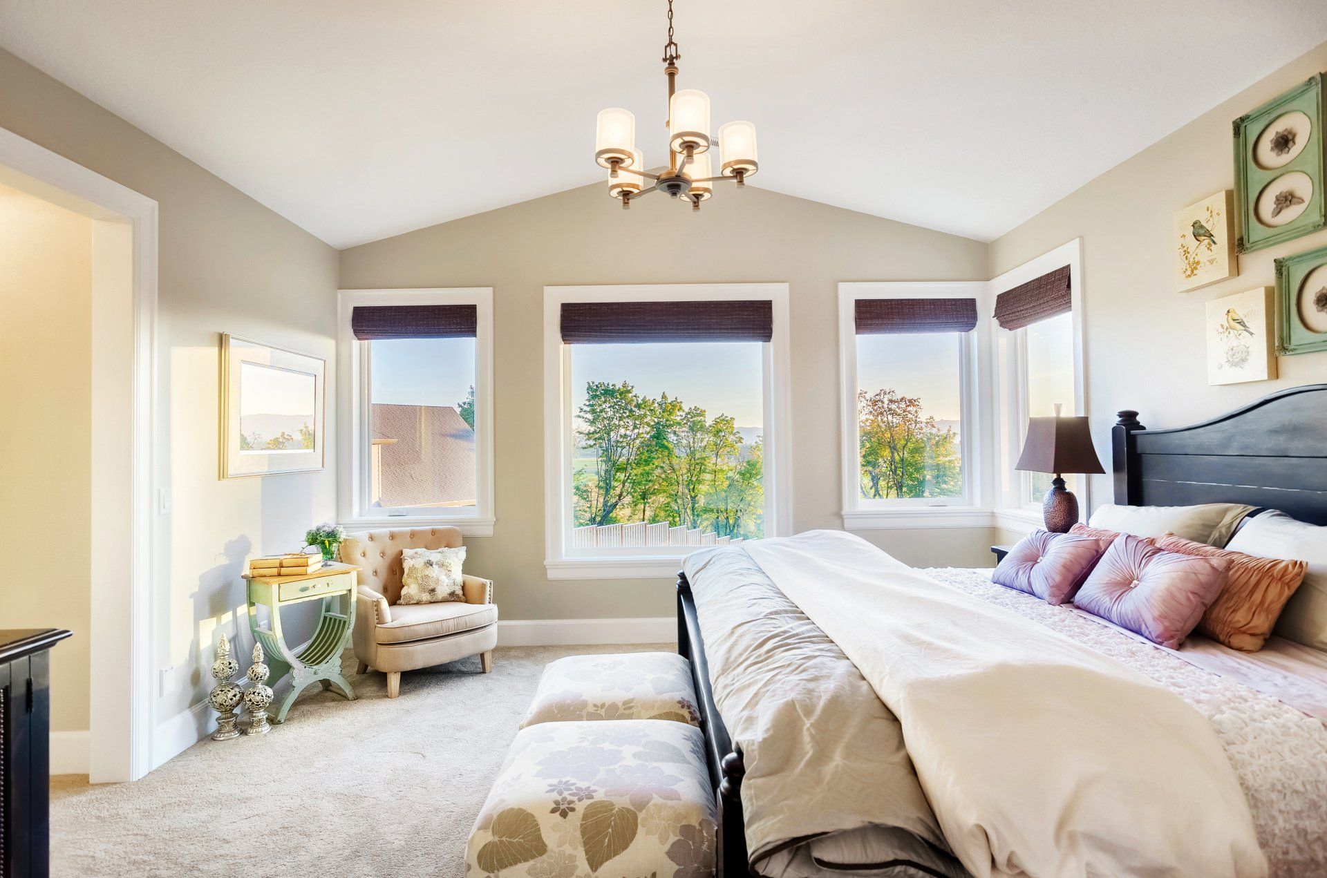 great ideas and inspiration on bedroom carpet and decor ideas in cream, brown and beigh
