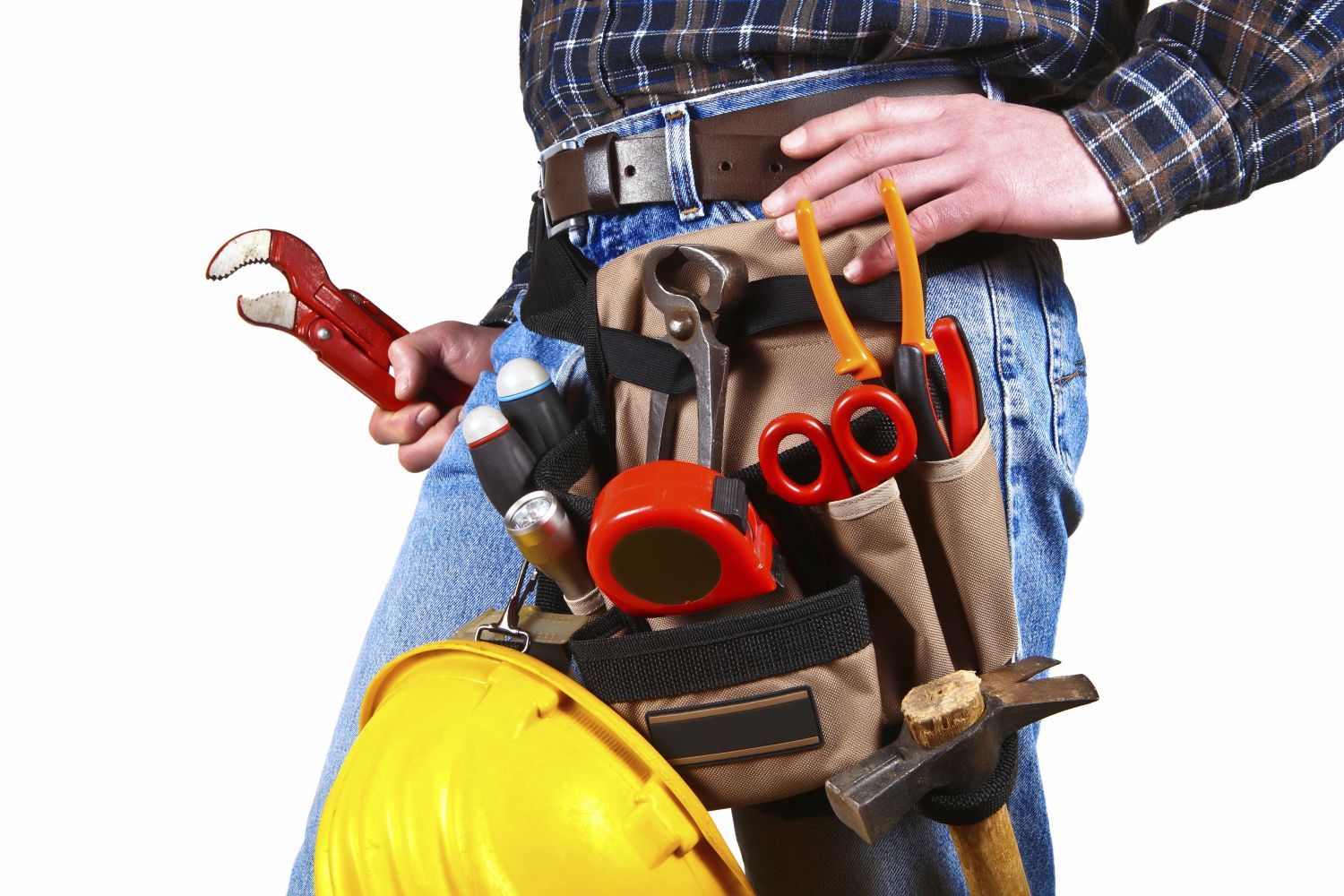 Plumber with toolbelt in Lexington, NC
