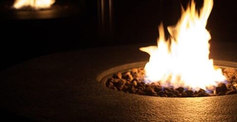 Brick Pavers — Fire Pit with Fire in Carlisle, PA Brick Pavers — Fire Pit with Fire in Carlisle, PA
