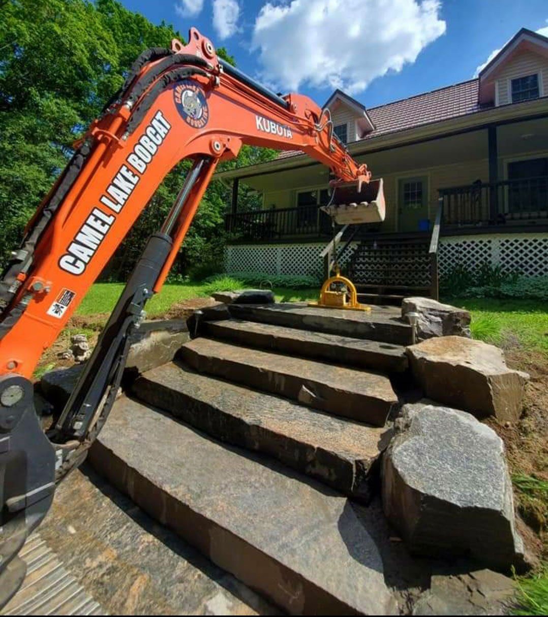 Granite slab steps