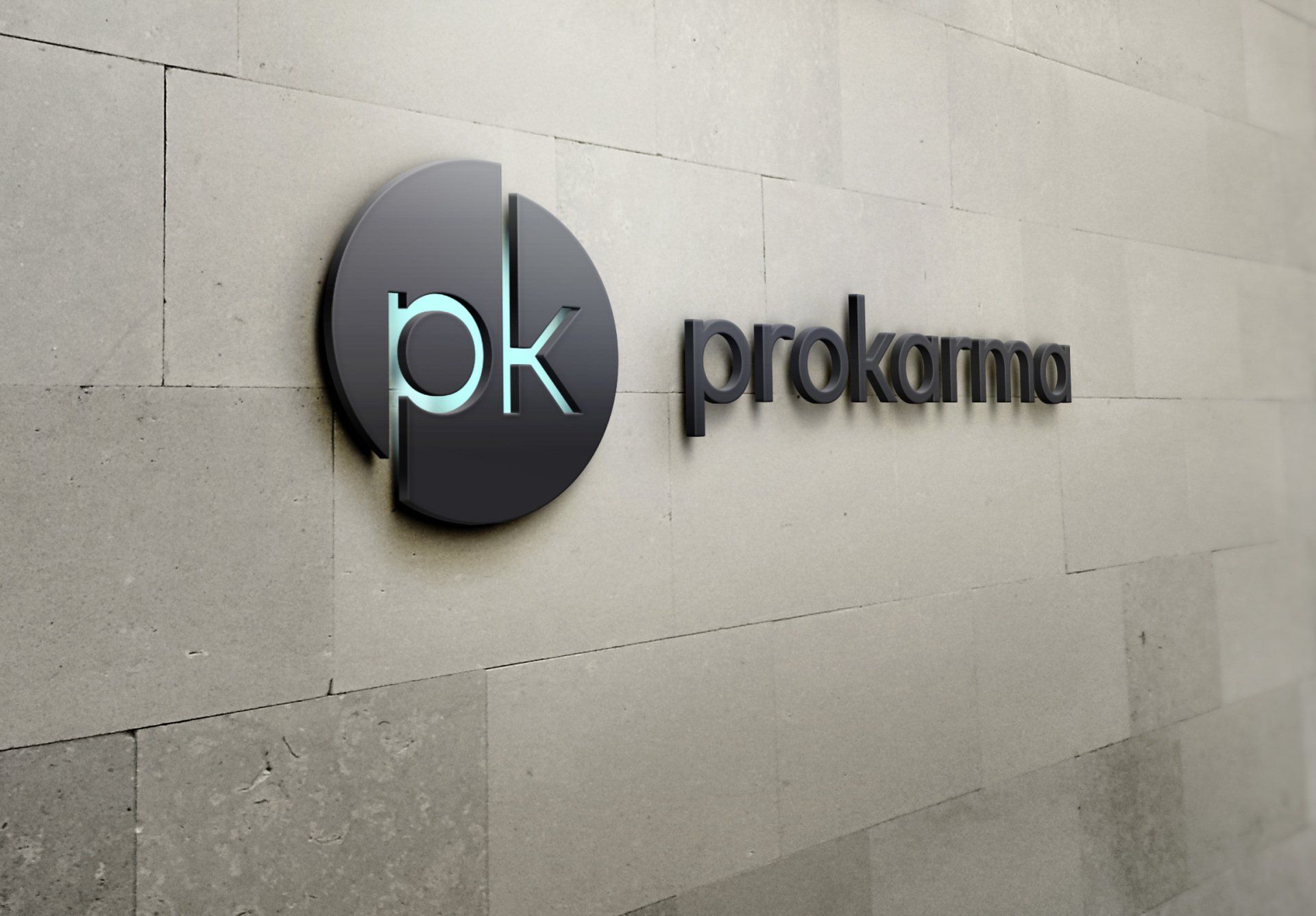 A sign on a wall that says pk prokarma