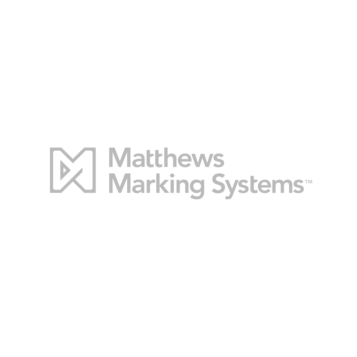 A black and white logo for matthews marking systems on a white background.