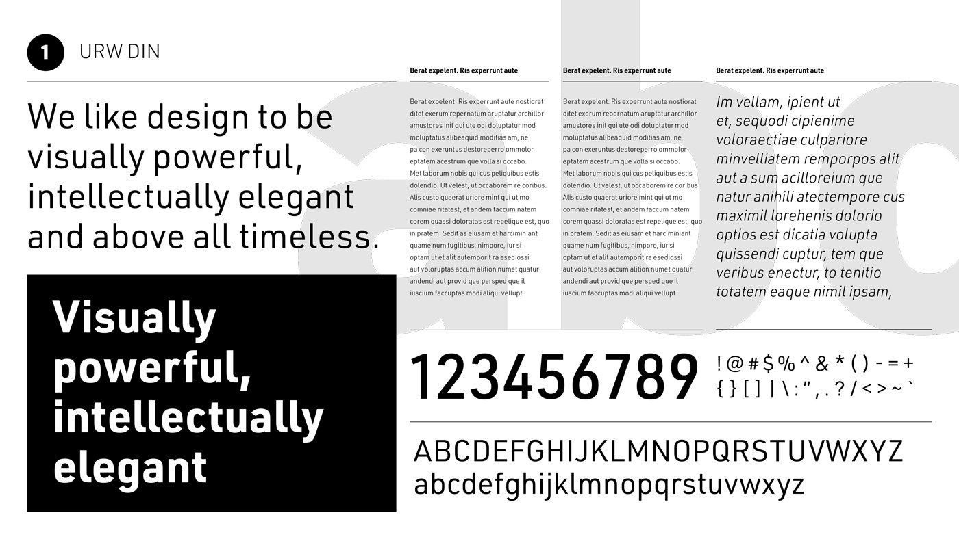 We like design to be visually powerful intellectually elegant and above all timeless