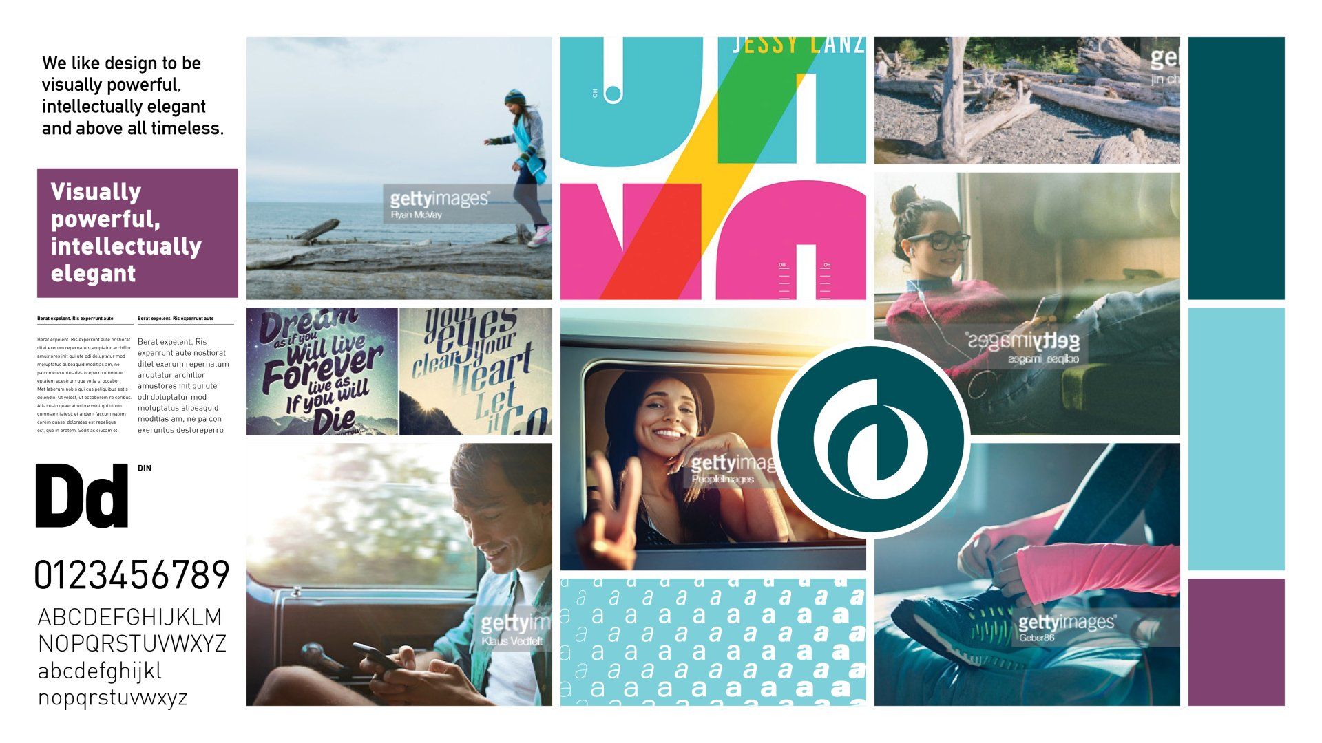 A collage of pictures with the letter d in the middle.