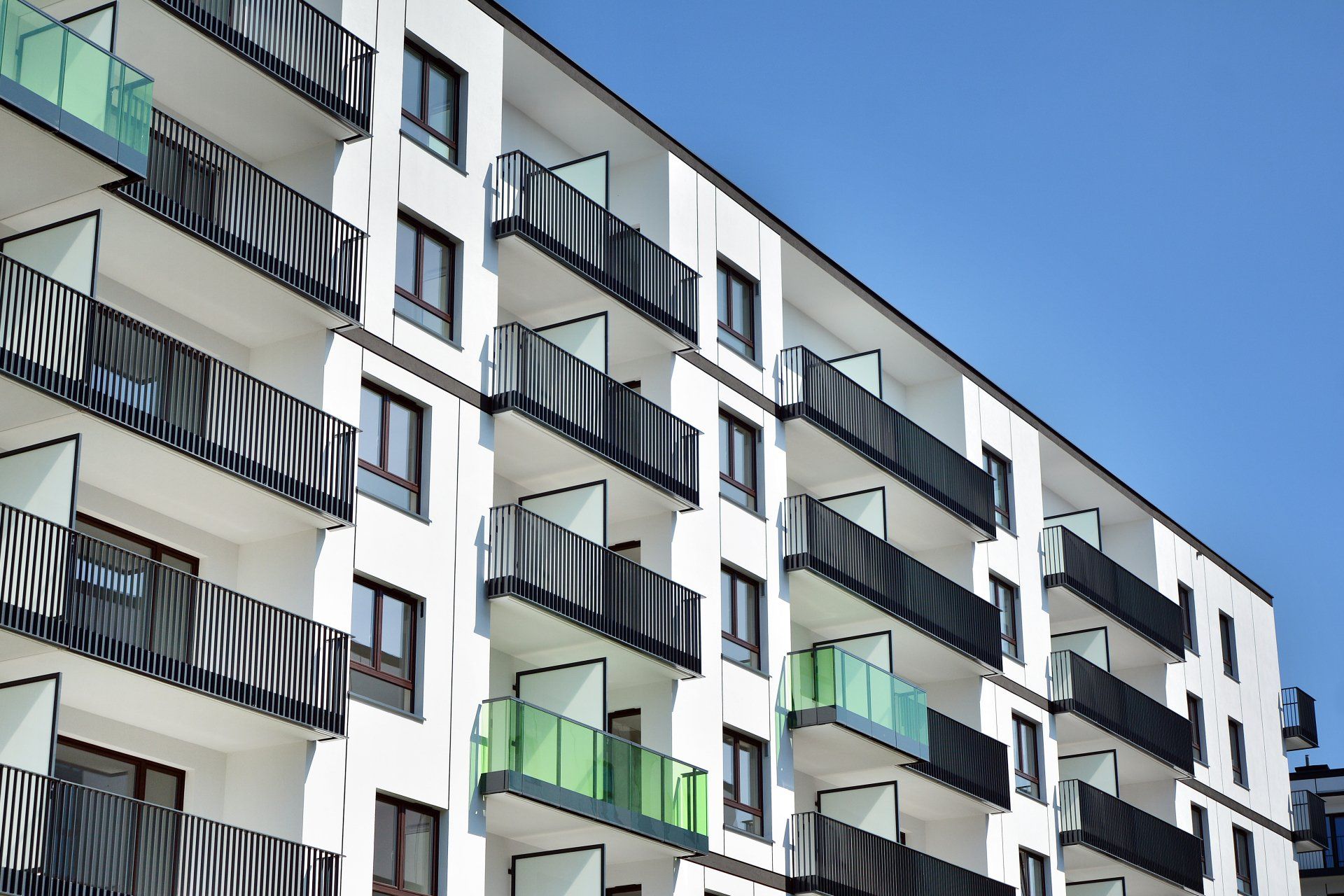 Facade of a modern apartment building