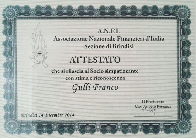 attestato ANFI Gulli