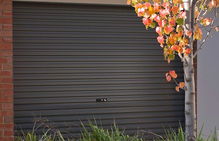 Plain Black garage door