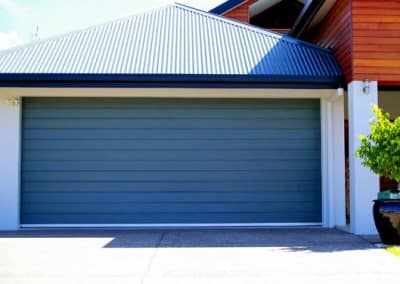 Blue garage door