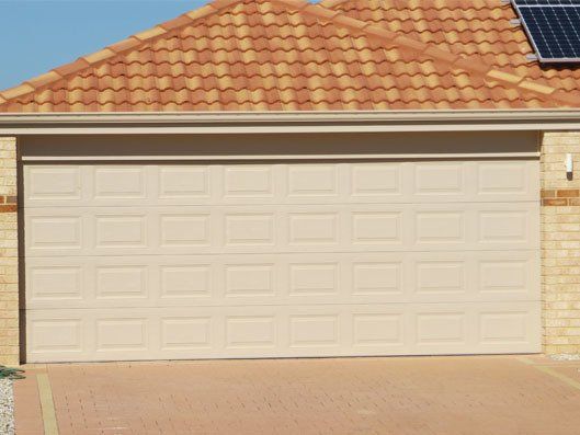 Plain colored garage door