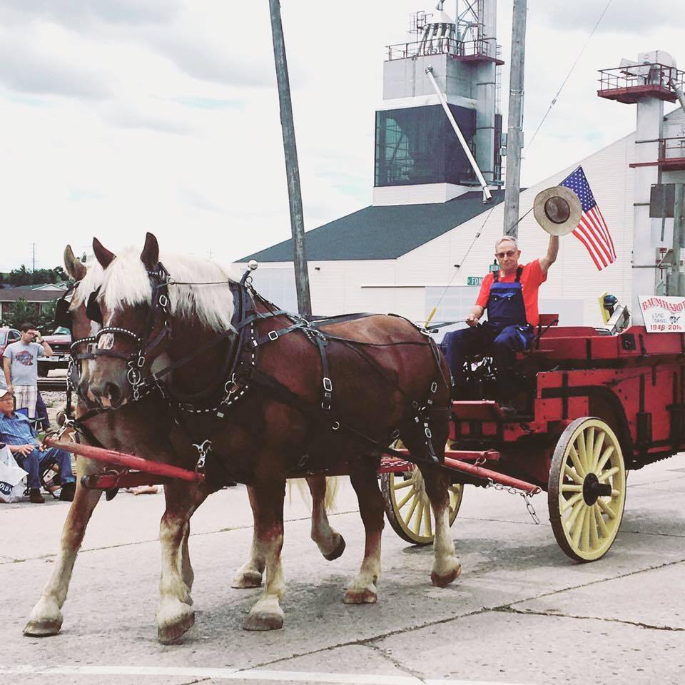 Man Riding on a Chariot — Eden, WI — Baumhardt Sand & Gravel, Inc.