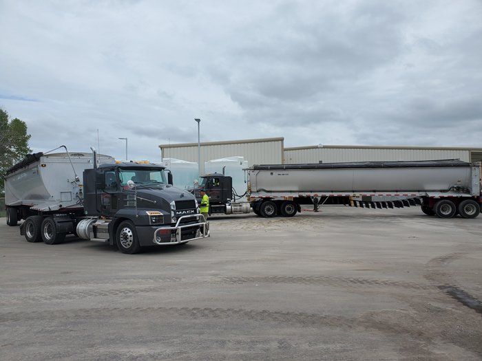 Truck on Commercial Building — Eden, WI — Baumhardt Sand & Gravel, Inc.