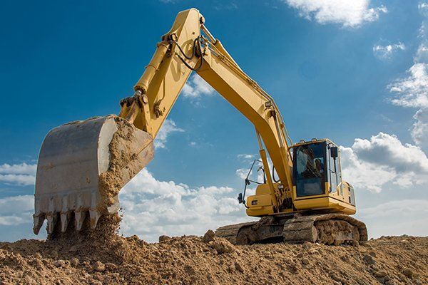 Heavy Machine on Construction Site — Eden, WI — Baumhardt Sand & Gravel, Inc.