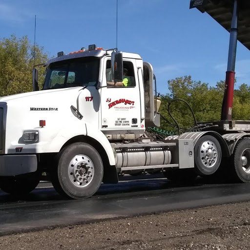 Close-up Picture of White Trailer Truck — Eden, WI — Baumhardt Sand & Gravel, Inc.