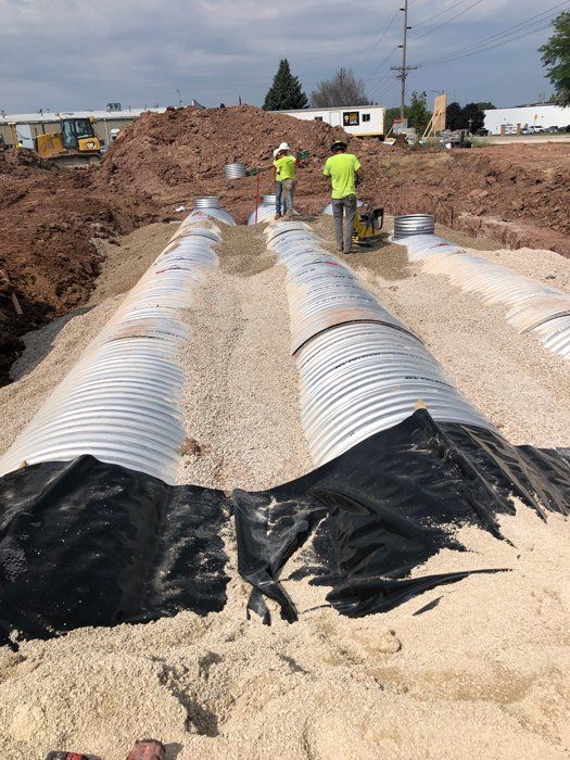 Excavator Truck on Construction Site — Eden, WI — Baumhardt Sand & Gravel, Inc.