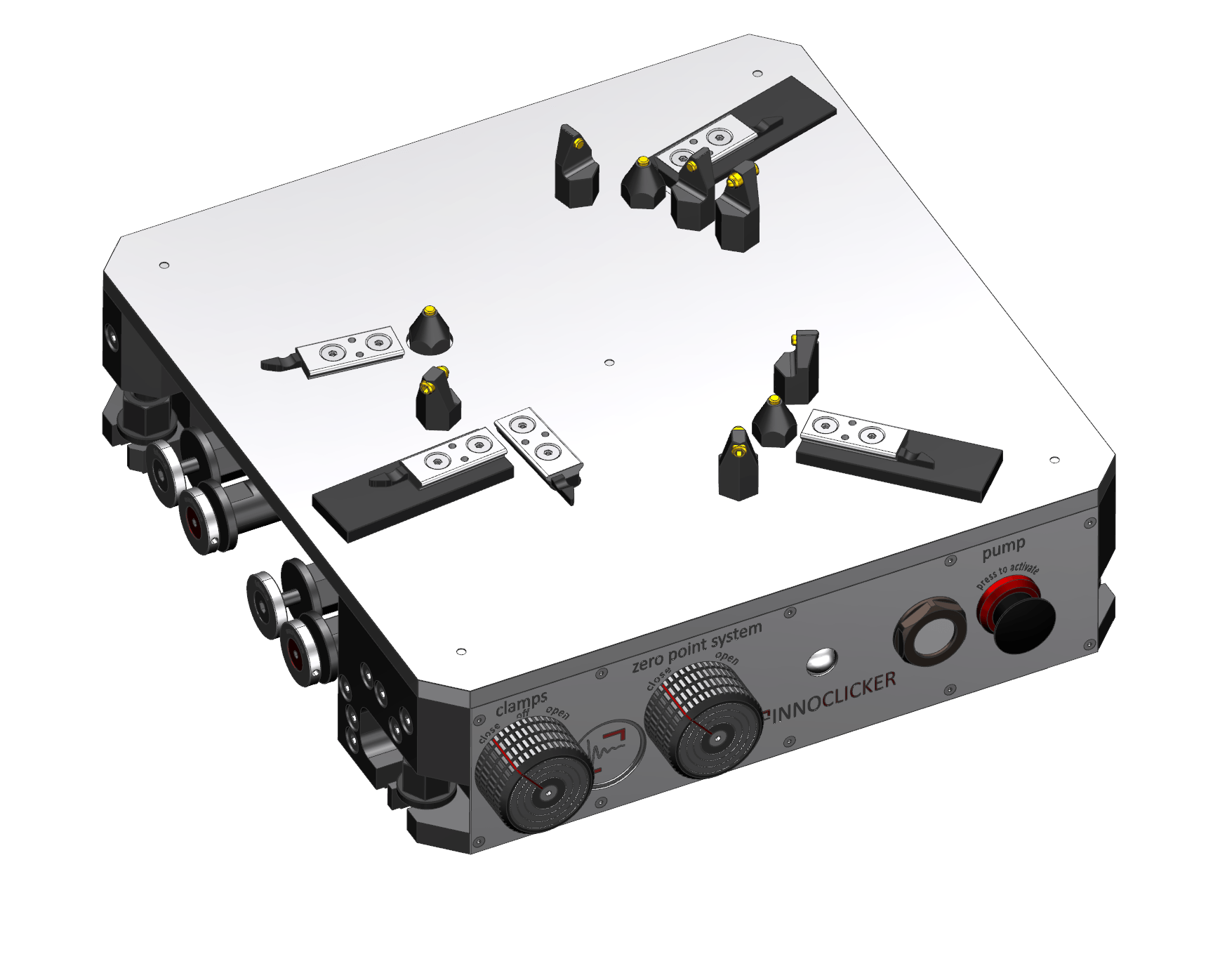 Innoclicker clamping plate mounted on the supply station