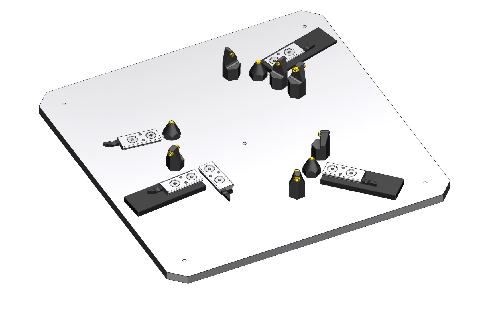 Innoclicker clamping plate with positioning elements