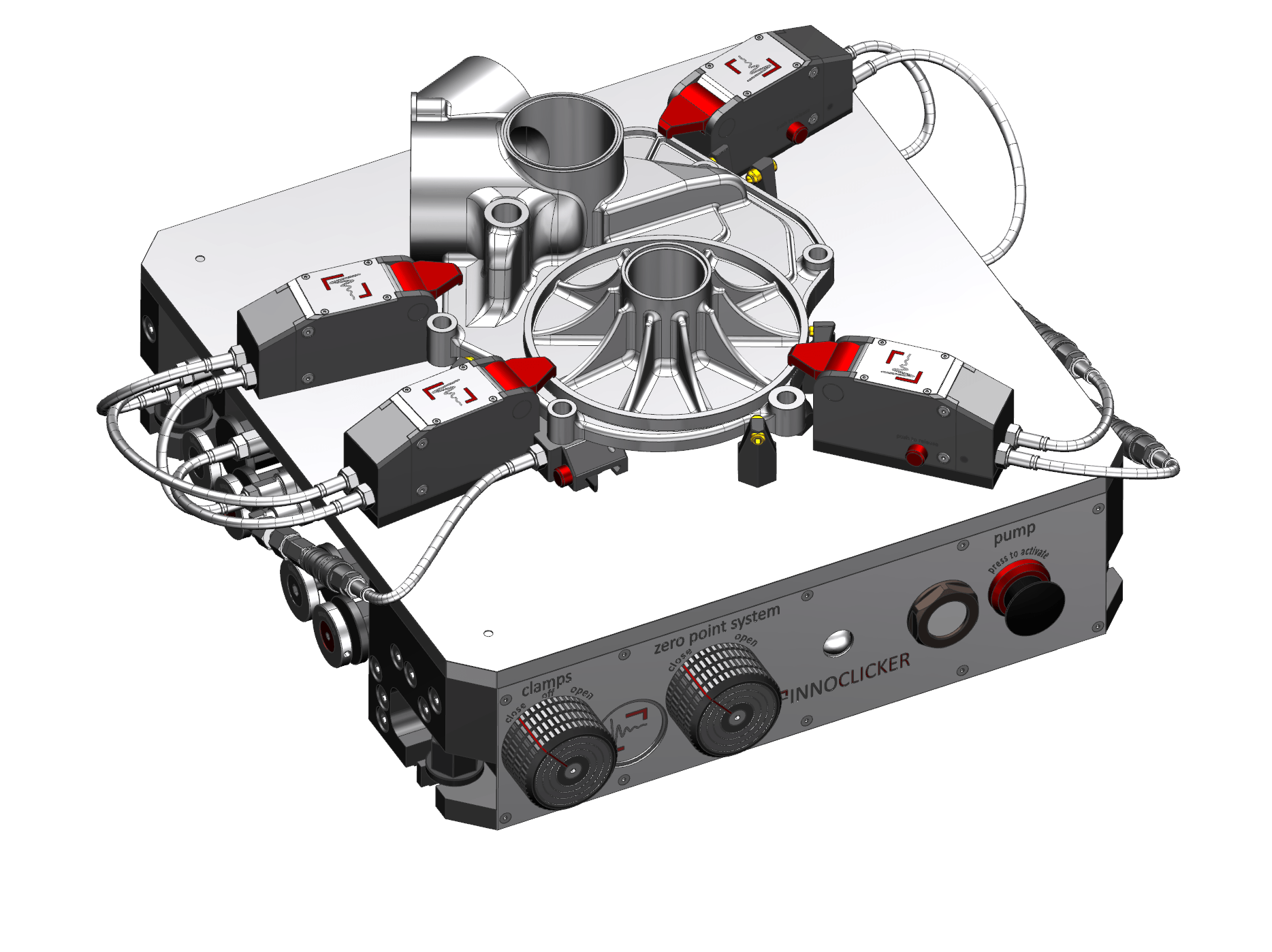 Innoclicker clamping system with inserted component