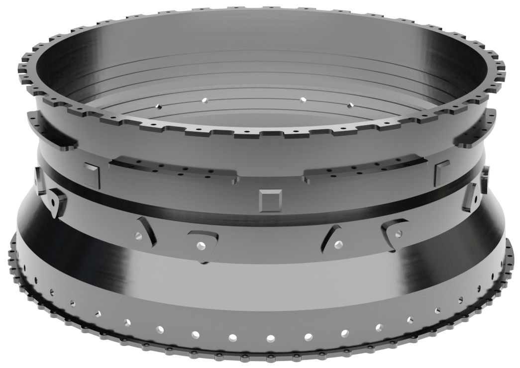 Turbine casing complex thin-walled workpiece
