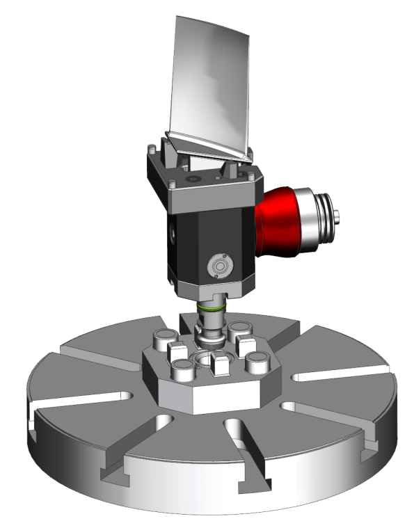 single turbine blade carrier clamping fixture device