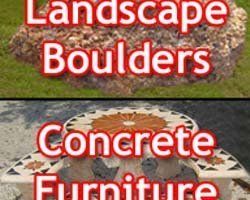 Landscape Boulders & Concrete Furniture — Ruskin FL — Tampa Crosstie and Landscape Supply, Inc