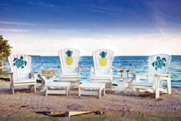 Four Chairs, Two Ottomans And Two Tables — Ruskin FL  — Tampa Crosstie and Landscape Supply, Inc