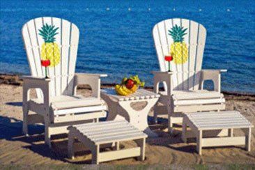 Hightop Chairs, Two Ottomans And A Table — Ruskin FL  — Tampa Crosstie and Landscape Supply, Inc