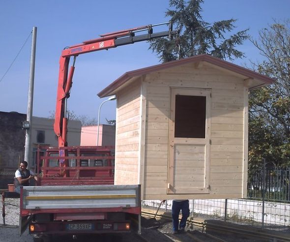 installazione di un bungalow