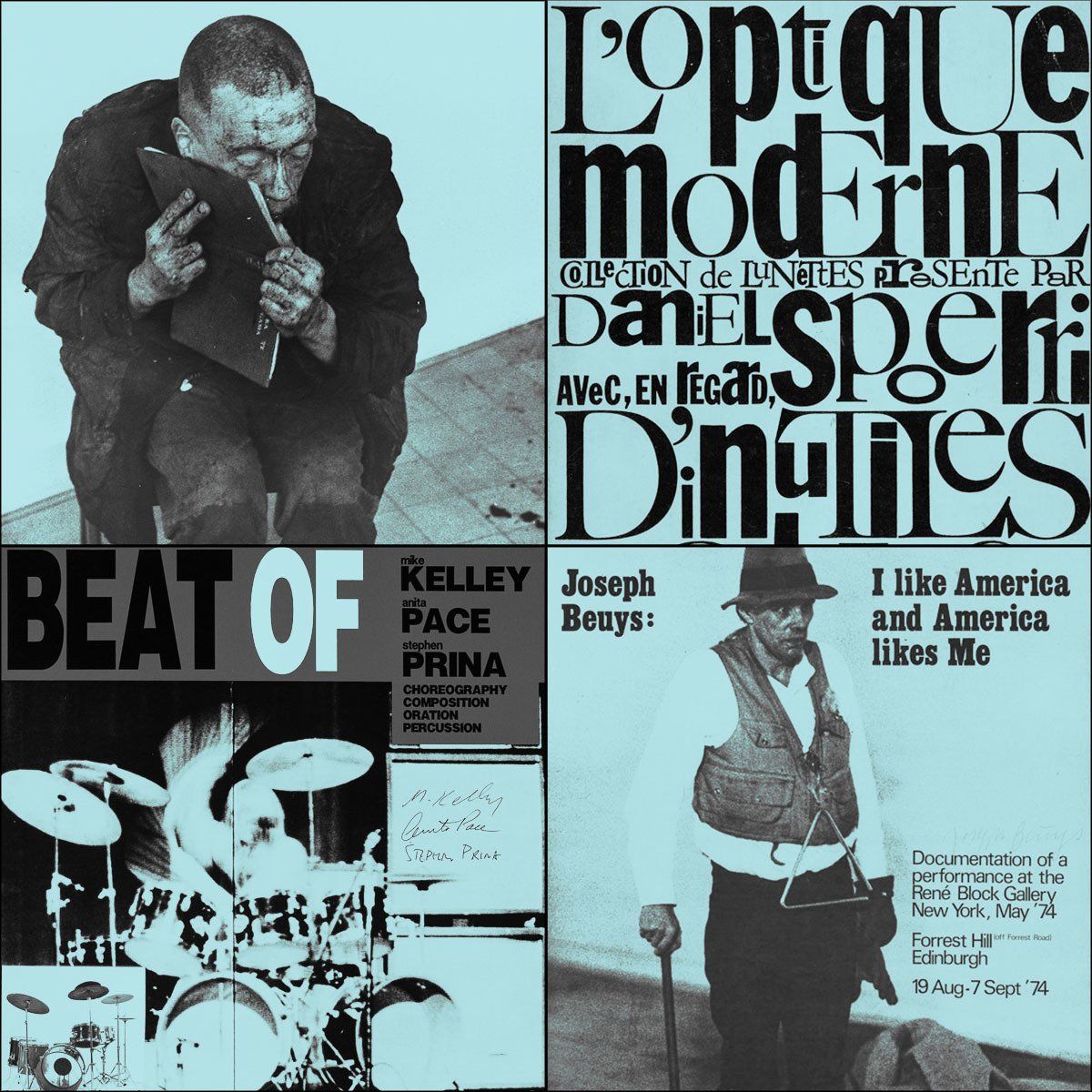 A poster for l' optique moderne featuring kelly pace and joseph benys