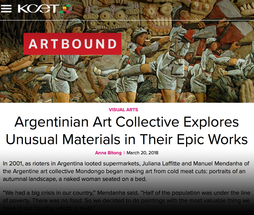 An article about argentinan art collective explores unusual materials in their epic works