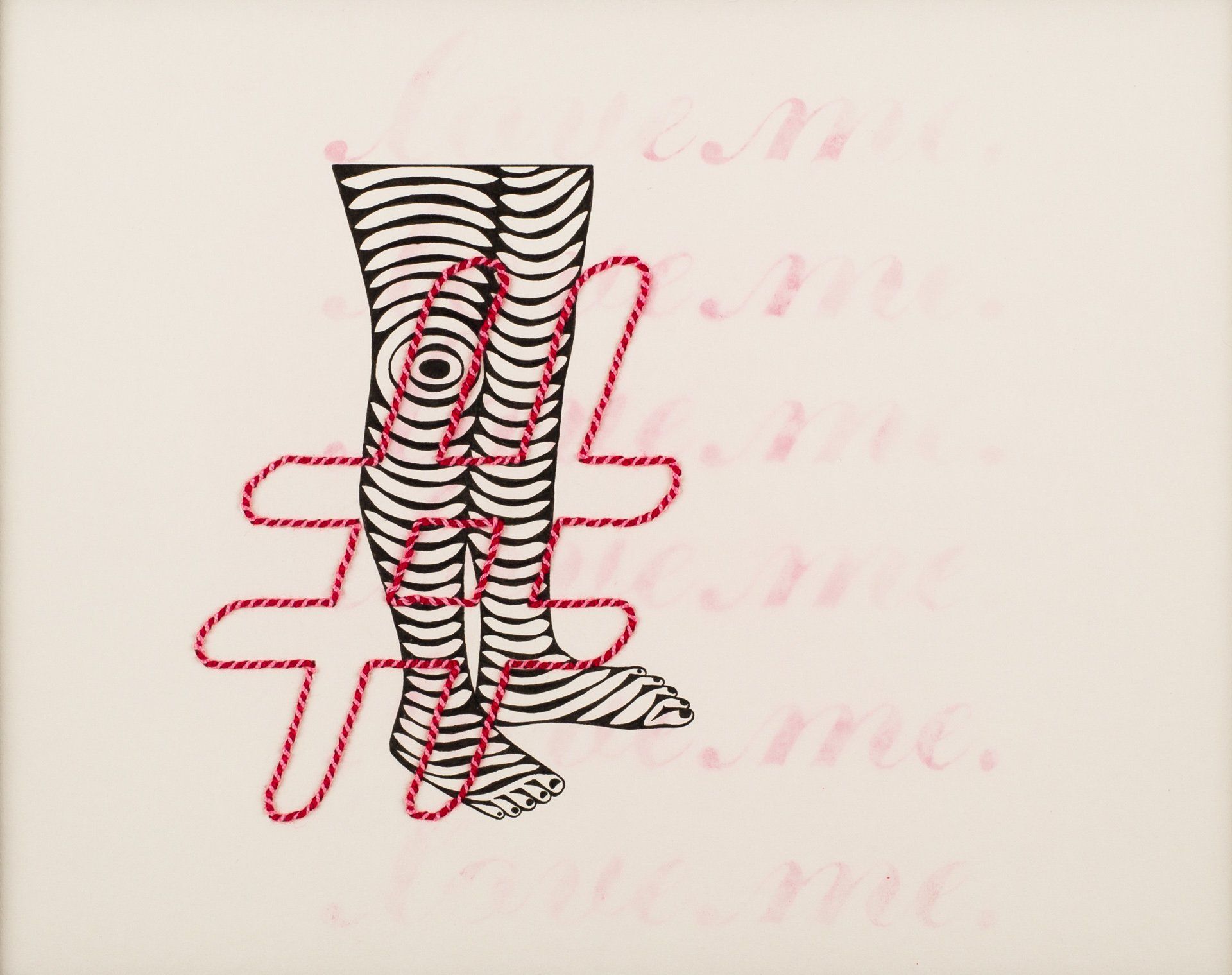 A drawing of a pair of zebra print boots
