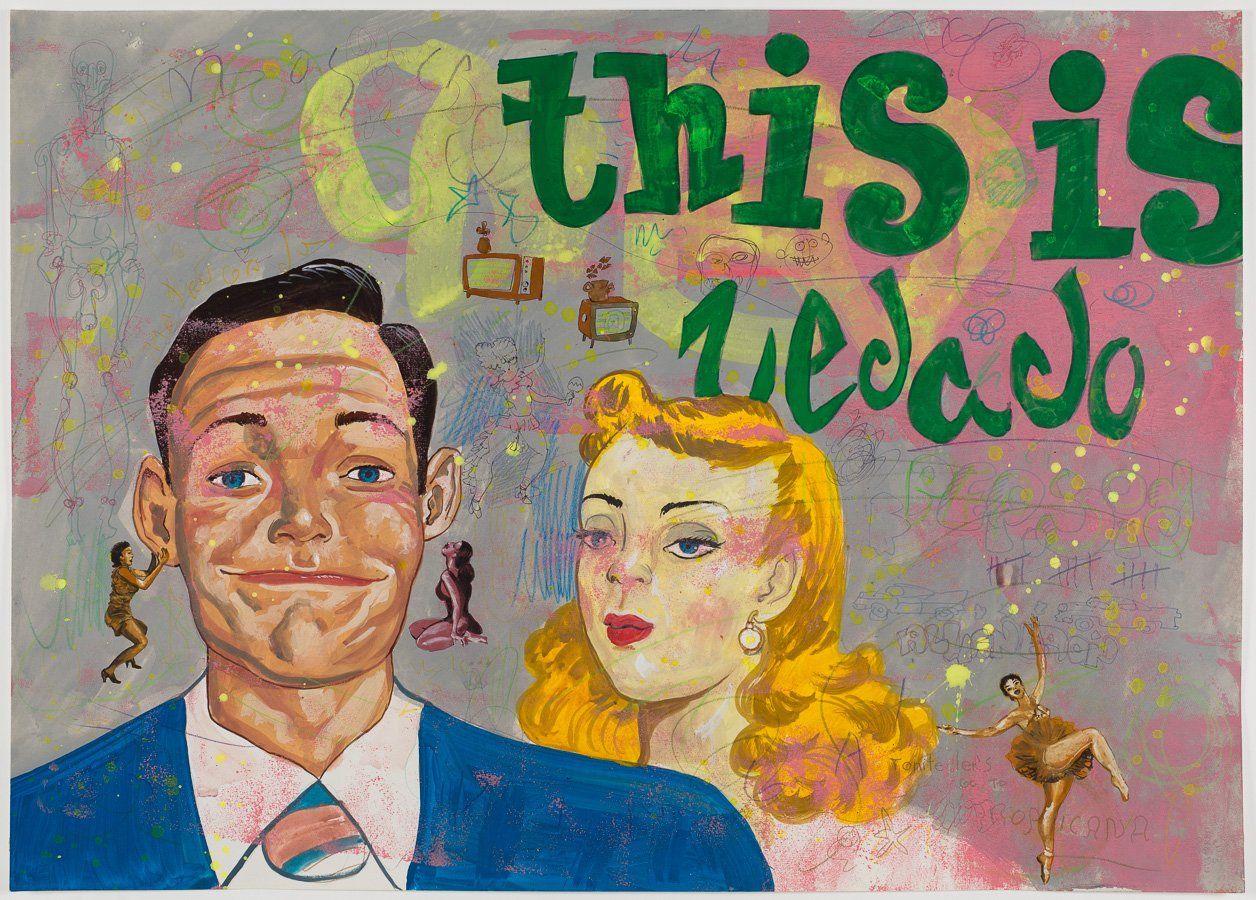 A painting of a man and woman with the words this is tiedado