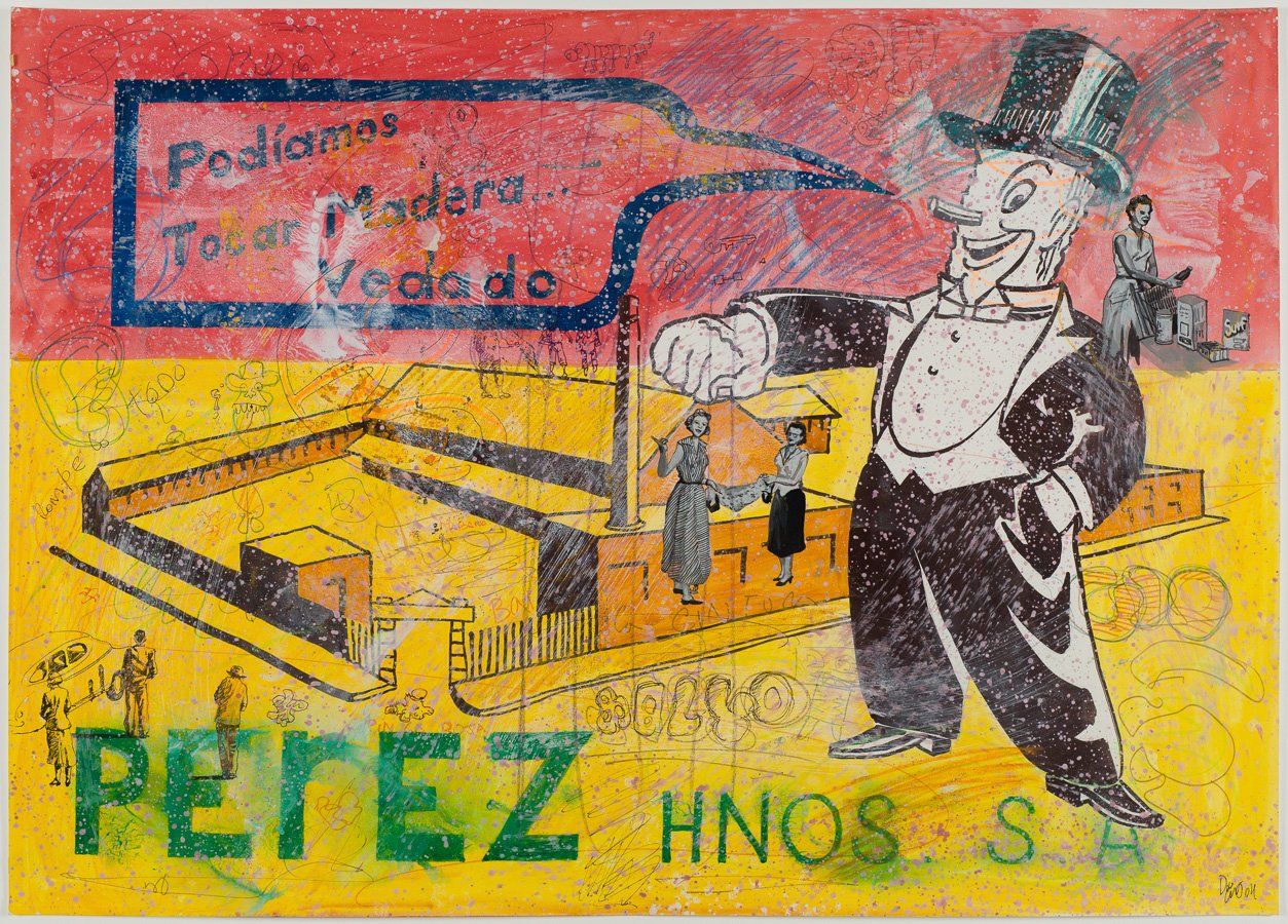 A painting of a man in a tuxedo with the name perez on it