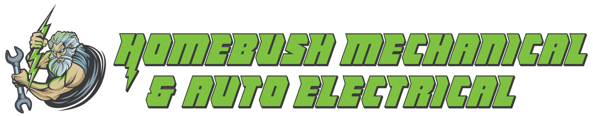 A logo for powerbush mechanical and auto electrical