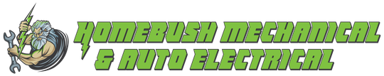 A logo for powerbush mechanical and auto electrical