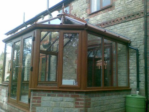 mahogany upvc conservatory