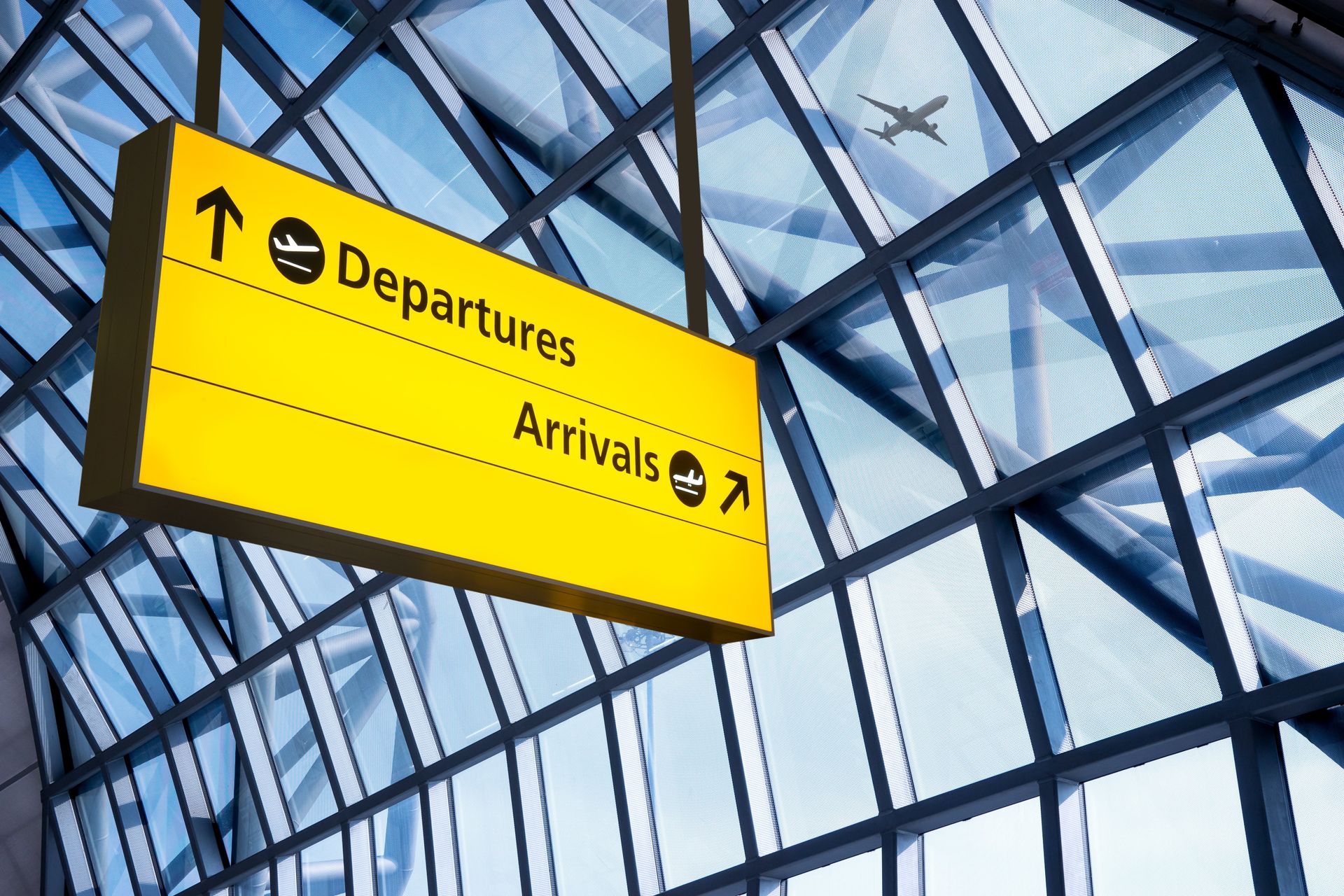 Departures and Arrivals board