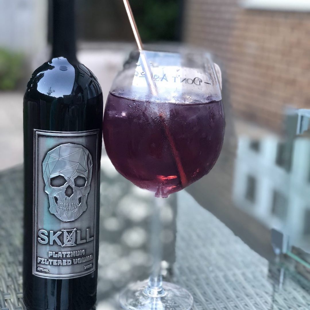 vodka and glass for mixing