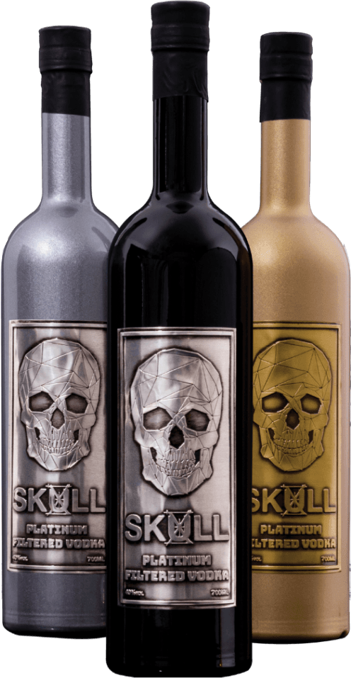vodka bottles with award badges