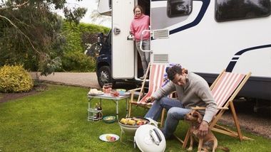 Couple On Camping Holiday — Camping in Peroria, IL Couple On Camping Holiday — Camping in Peroria, IL