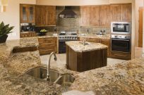 Kitchen with marble details