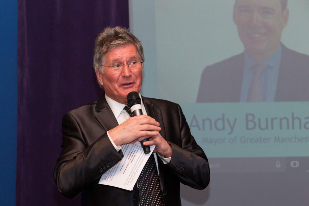 Hosting the Warrington Business awards launch, 2018