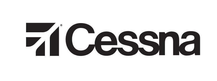 A black and white logo for cessna on a white background.