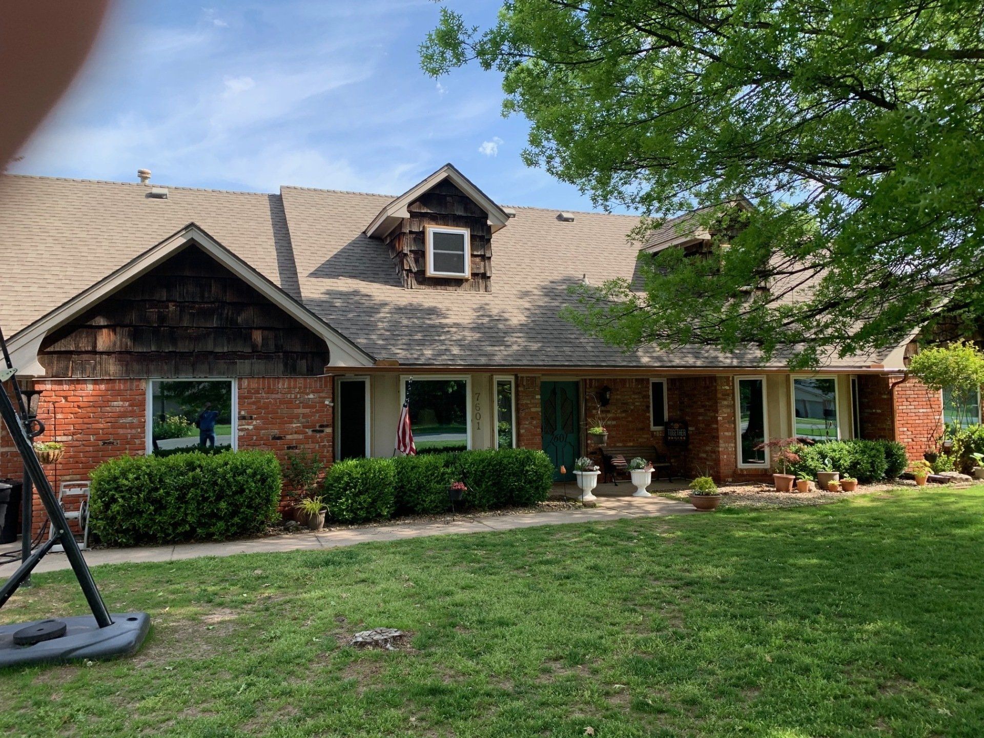 very nice brick house