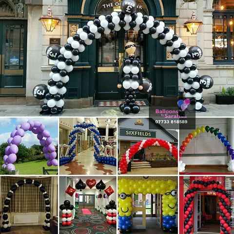 Spiral balloon arches Spiral balloon arches