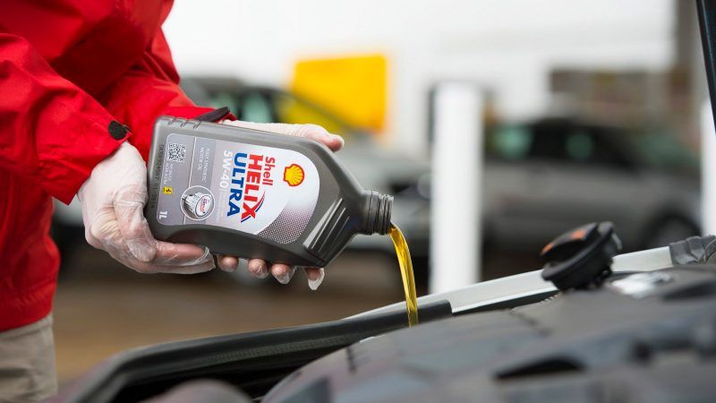 Call in and Top-up at The Oil Store Shell Helix Ultra ECT