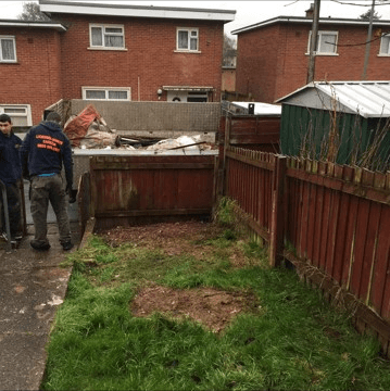 The same garden. freshly cleared.