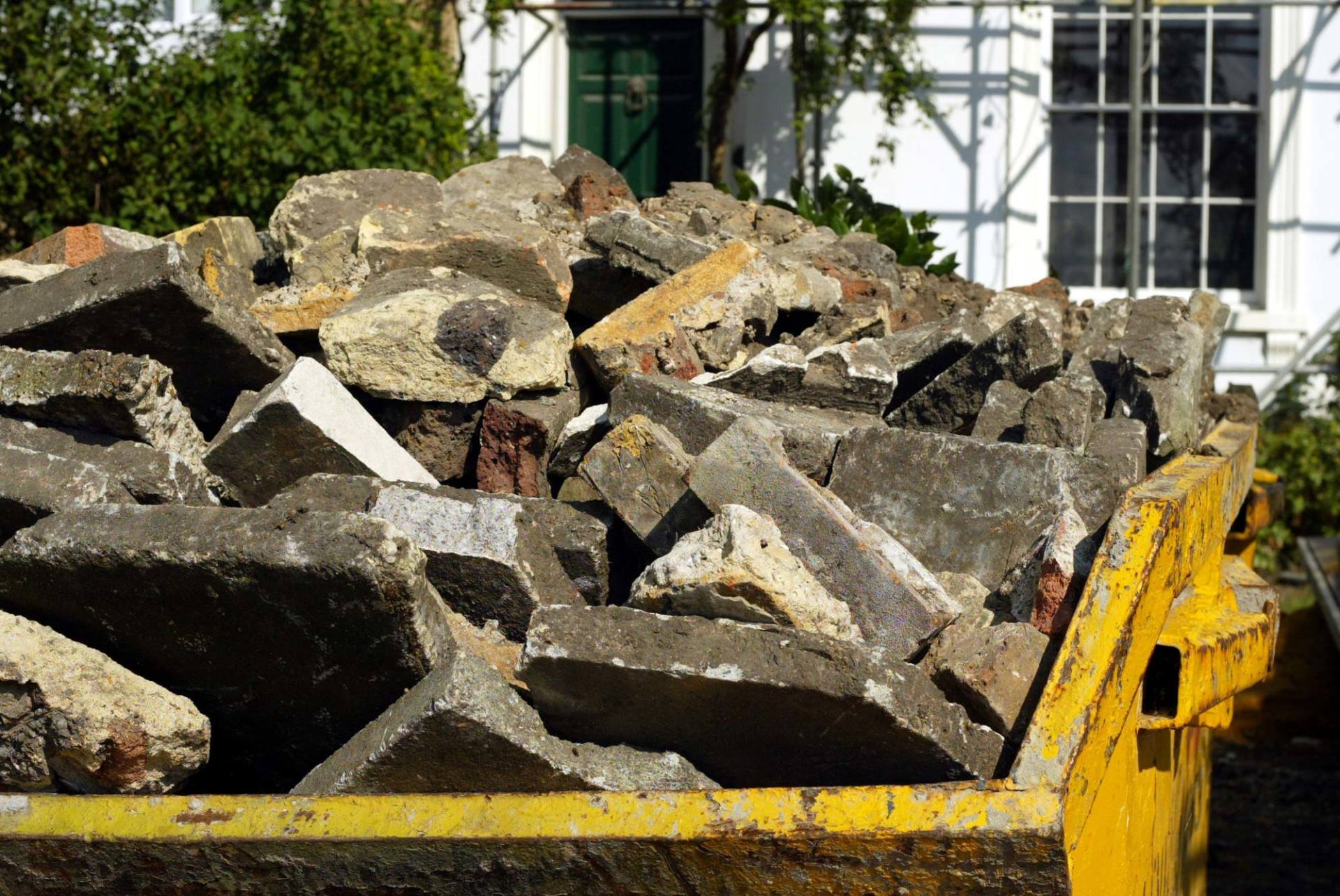 rubble in skip
