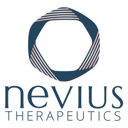 A logo for nevius therapeutics with a circle in the middle